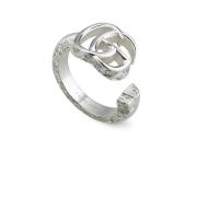 Gucci Marmont Logo Silver Ring Gray, Dam