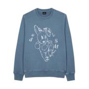 Paul Smith Blå Bunny Print Sweatshirt Blue, Herr