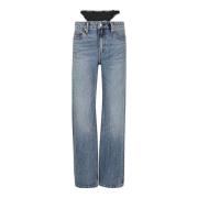 Alexander Wang Avslappnade Mid Rise Jeans Blue, Dam