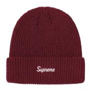 Supreme Mörk Magenta Löst Mått Beanie Red, Unisex