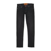 Heron Preston Svart Bomull Denim Slim Jeans Black, Herr