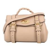 Mulberry Mini Alexa Läder Axelväska Beige, Dam