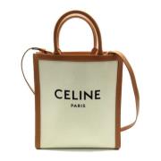 Celine Vintage Pre-owned Canvas celine-vskor White, Dam