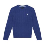 Ralph Lauren Blå Tröja Broderad Pony Blue, Herr