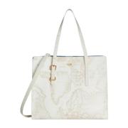 Alviero Martini 1a Classe Geo Classic Vit Shopper Väska White, Dam