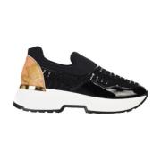 Alviero Martini 1a Classe Svarta slip-on sneakers med strass Black, Da...