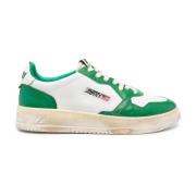 Autry Vintage Låg Topp Läder Sneakers Green, Herr