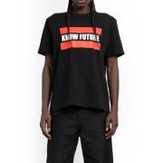 Sacai Know Future Grafiskt Tryck T-shirt Black, Herr