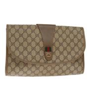 Gucci Vintage Pre-owned Laeder kuvertvskor Beige, Dam