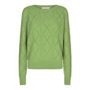 Freequent Round-neck Knitwear Green, Dam