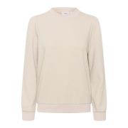 Saint Tropez Gandysz Sweatshirt Gray Morn Beige, Dam