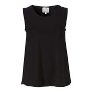 Masai Ärmfri A-linje Jersey Top Black, Dam