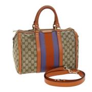 Gucci Vintage Pre-owned Canvas handvskor Beige, Dam