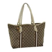 Gucci Vintage Pre-owned Canvas totevskor Beige, Dam