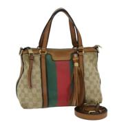 Gucci Vintage Pre-owned Canvas handvskor Beige, Dam