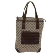 Gucci Vintage Pre-owned Canvas totevskor Beige, Dam