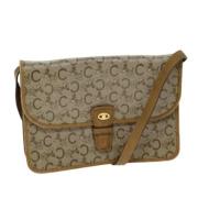 Celine Vintage Pre-owned Canvas axelremsvskor Beige, Dam