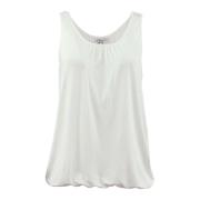 2-Biz Off-White Stretchig Top White, Dam