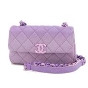 Chanel Vintage Pre-owned Canvas chanel-vskor Purple, Dam