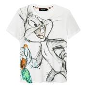 Desigual Bugs Bunny T-shirt White, Dam