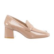 Stuart Weitzman Lackade Läderloafers Beige, Dam