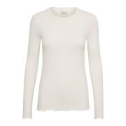 Kaffe Round-neck Knitwear White, Dam