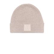 InWear Mjuk Stickad Beanie Sandy Grey Melange Beige, Dam