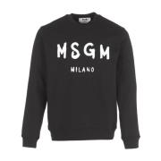 Msgm Svarta Msgm Sweaters Black, Herr