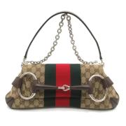 Gucci Vintage Pre-owned Canvas gucci-vskor Beige, Dam