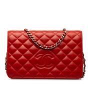 Chanel Vintage Pre-owned Laeder plnbcker Red, Dam