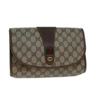 Gucci Vintage Pre-owned Laeder kuvertvskor Beige, Dam