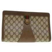 Gucci Vintage Pre-owned Canvas kuvertvskor Beige, Dam