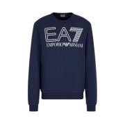 Emporio Armani EA7 Navy Blue Sweatshirt Höst/Vinter 2023/2024 Blue, He...