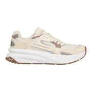 Emporio Armani EA7 Multifärgad Snörning Sneakers Beige, Herr