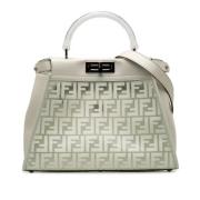 Fendi Vintage Pre-owned Laeder handvskor White, Dam