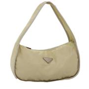 Prada Vintage Pre-owned Nylon prada-vskor Beige, Dam