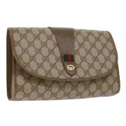 Gucci Vintage Pre-owned Laeder kuvertvskor Beige, Dam