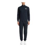 Emporio Armani EA7 Enfärgad Dragkedja Tracksuit med Logodetalj Blue, H...