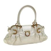 Salvatore Ferragamo Pre-owned Pre-owned Laeder handvskor Beige, Dam