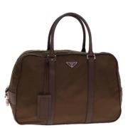 Prada Vintage Pre-owned Nylon resvskor Brown, Dam