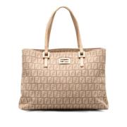 Fendi Vintage Pre-owned Laeder handvskor Beige, Dam