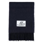 Marni Svart Mohair Sjal med Fransar Black, Dam