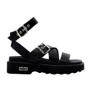 Cult Svart Fotledsrem Sandaler Black, Dam