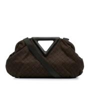 Bottega Veneta Vintage Pre-owned Canvas axelremsvskor Brown, Dam