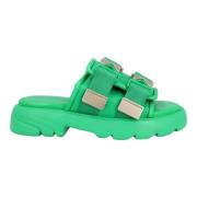 Bottega Veneta Laeder sandaler Green, Dam