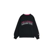 Champion Crewneck Sweatshirt Hoodie Black, Dam