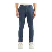 Emporio Armani Blå Chinos Casual Byxor Blue, Herr