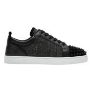 Christian Louboutin Låg Topp Sneaker i Svart Black, Herr