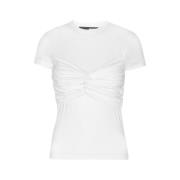 Rotate Birger Christensen Vit Twisted T-Shirt White, Dam