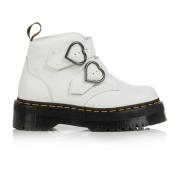 Dr. Martens Vita Läderplattformsskor White, Dam